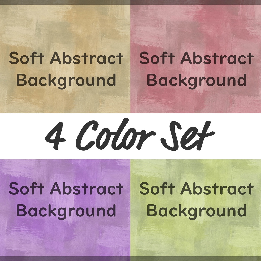 01_ソフト抽象背景素材｜水彩風アブストラクト（4色セット）