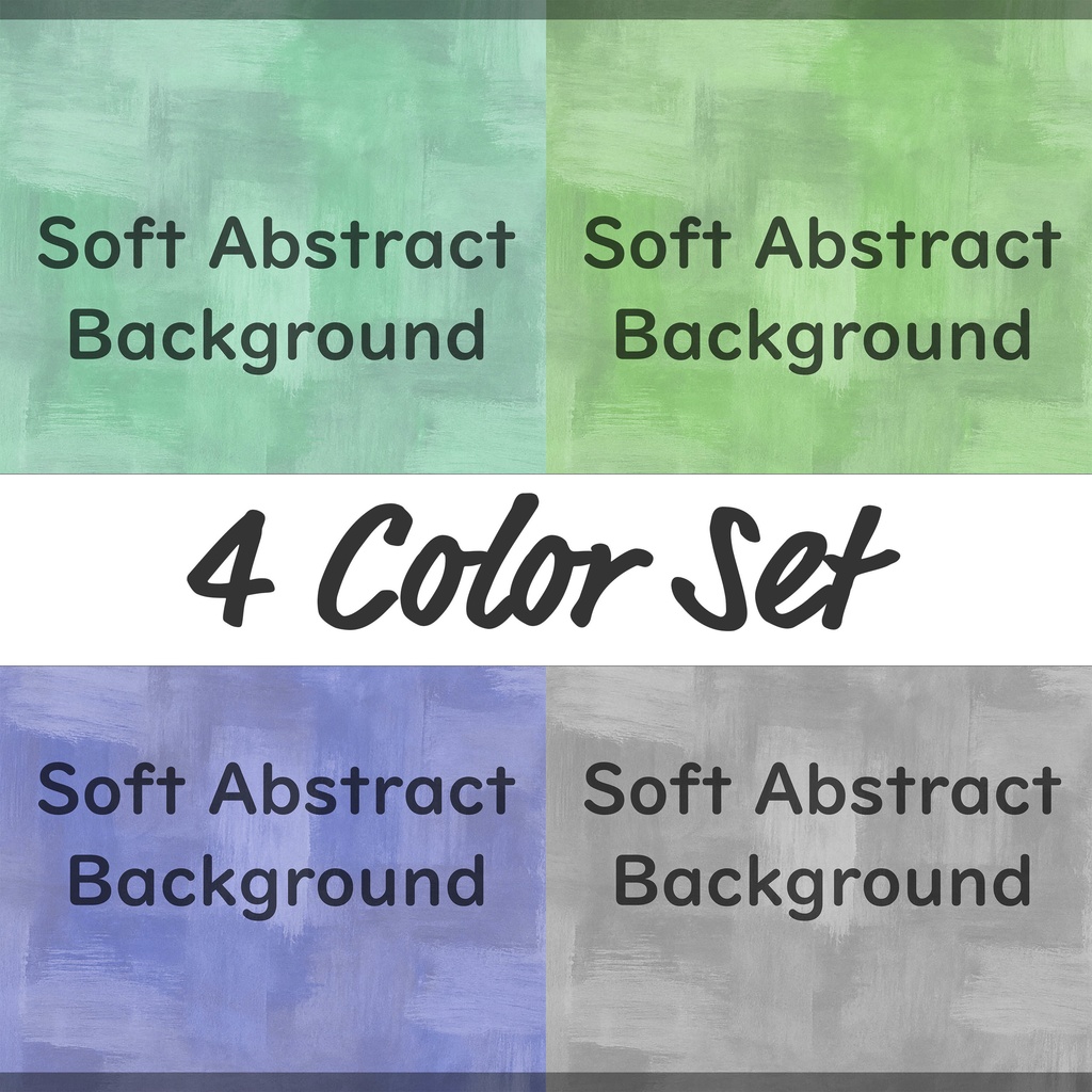 02_ソフト抽象背景素材|水彩風アブストラクト(4色セット)
