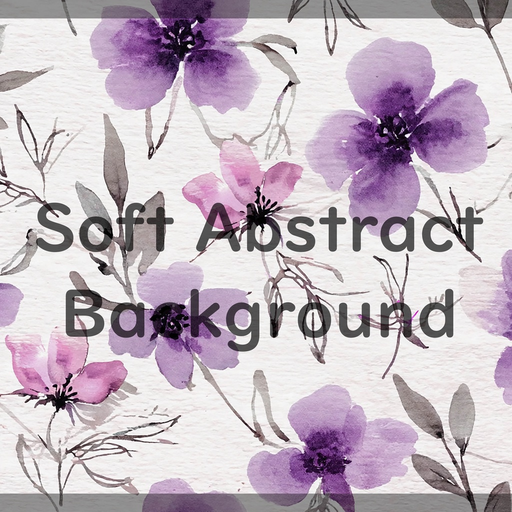 01_やさしい水彩フラワー背景素材|ナチュラルボタニカル(4色セット)