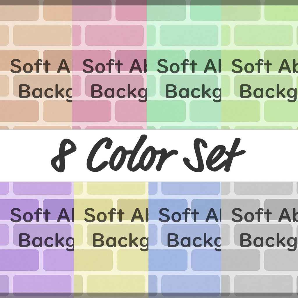 01_やさしい角丸タイル背景素材|淡色グラデーション抽象テクスチャ(8色セット)