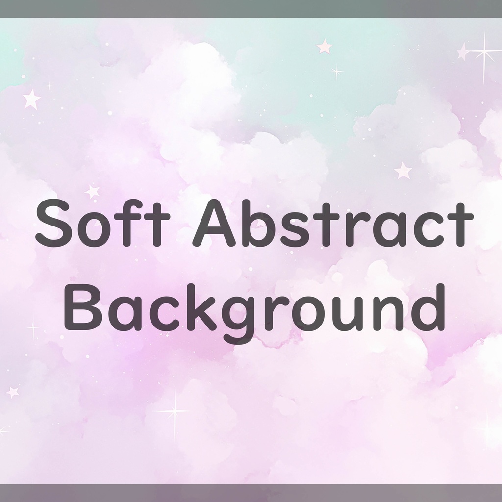 02_夢かわパステル雲と星の背景素材｜ふんわり空デザイン