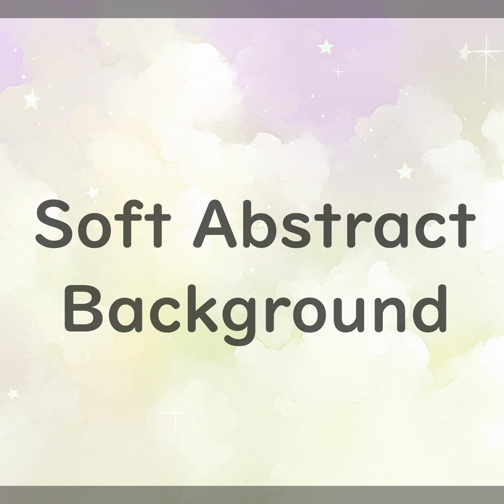 05_夢かわパステル雲と星の背景素材｜ふんわり空デザイン