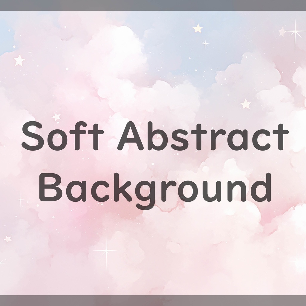 01_夢かわパステル雲と星の背景素材|ふんわり空デザイン(4色セット)