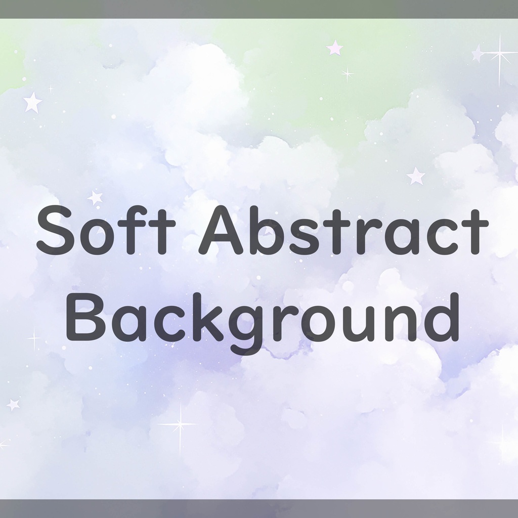 01_夢かわパステル雲と星の背景素材|ふんわり空デザイン(4色セット)