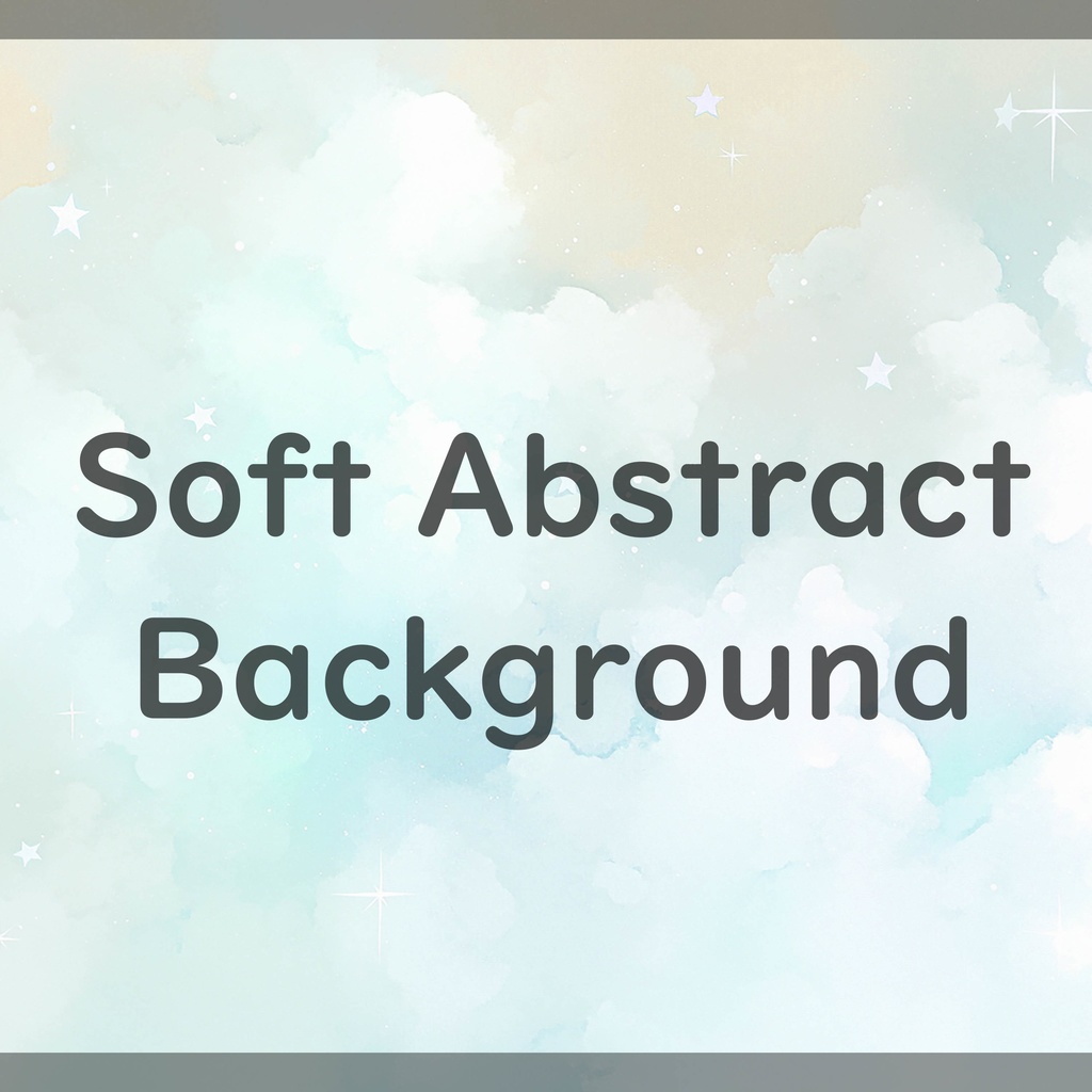 02_夢かわパステル雲と星の背景素材|ふんわり空デザイン(4色セット)