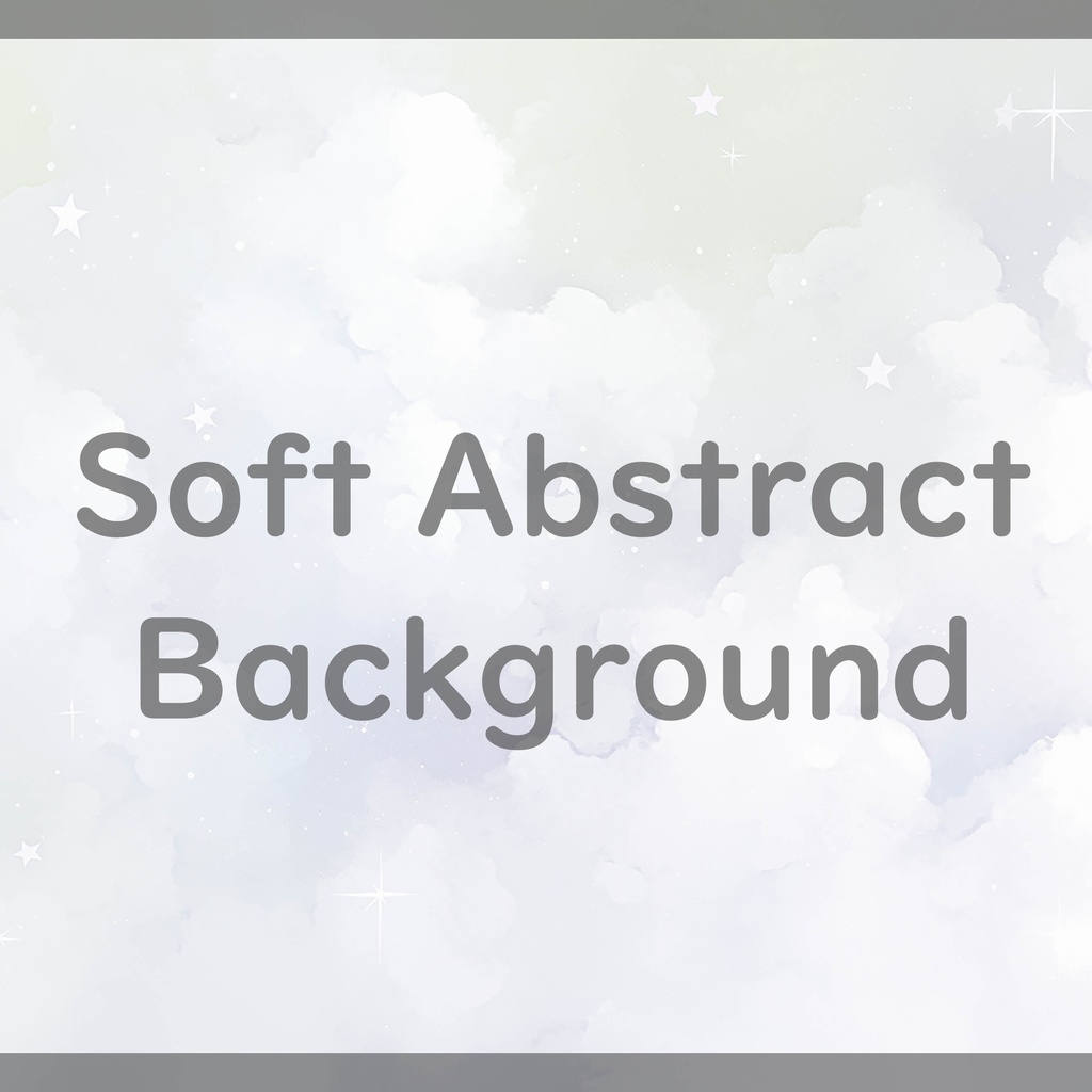 03_夢かわパステル雲と星の背景素材|ふんわり空デザイン(4色セット)