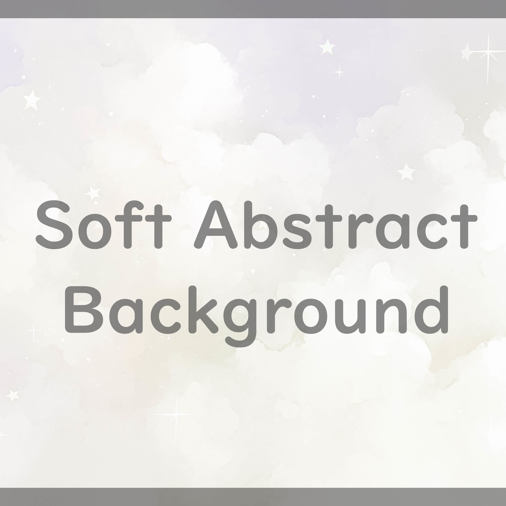 04_夢かわパステル雲と星の背景素材|ふんわり空デザイン(4色セット)