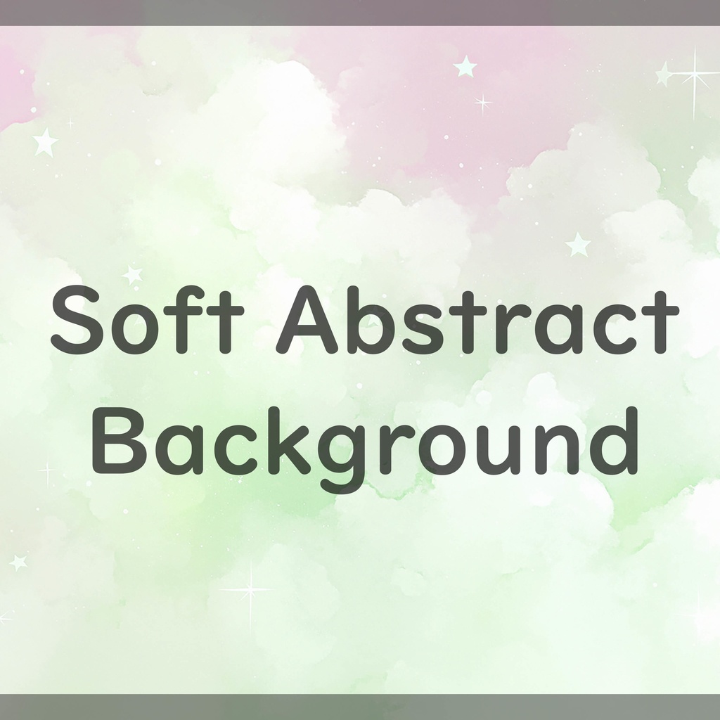 01_夢かわパステル雲と星の背景素材|ふんわり空デザイン(8色セット)