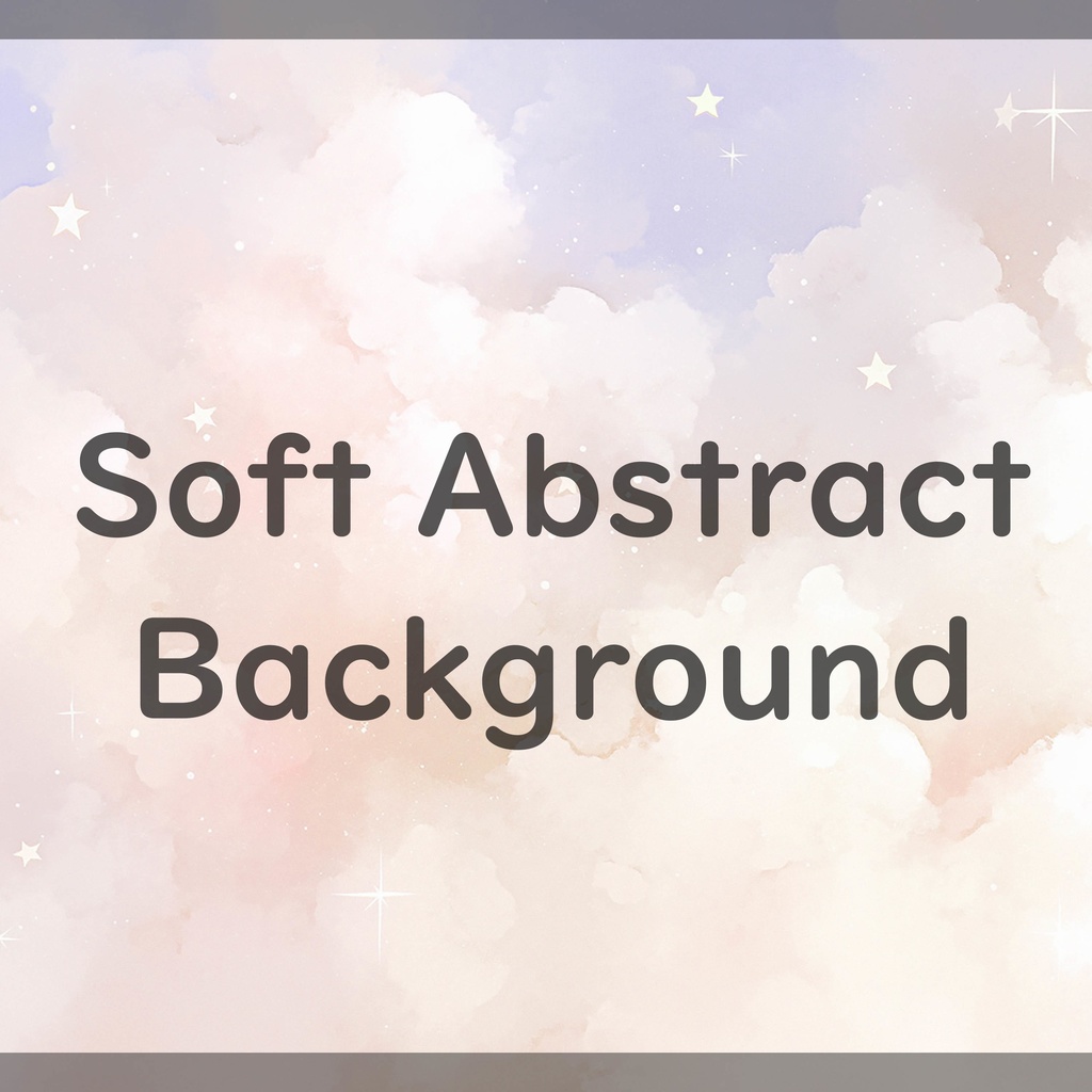 01_夢かわパステル雲と星の背景素材|ふんわり空デザイン(8色セット)