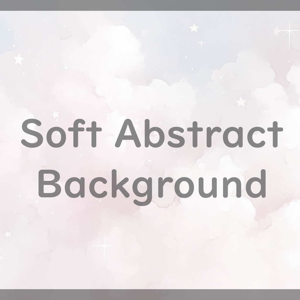 02_夢かわパステル雲と星の背景素材|ふんわり空デザイン(8色セット)