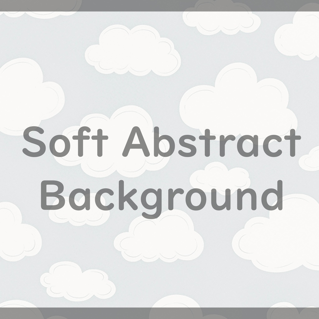 07_やさしい北欧タッチのふんわり雲空イラスト背景素材｜ナチュラルスカイデザイン