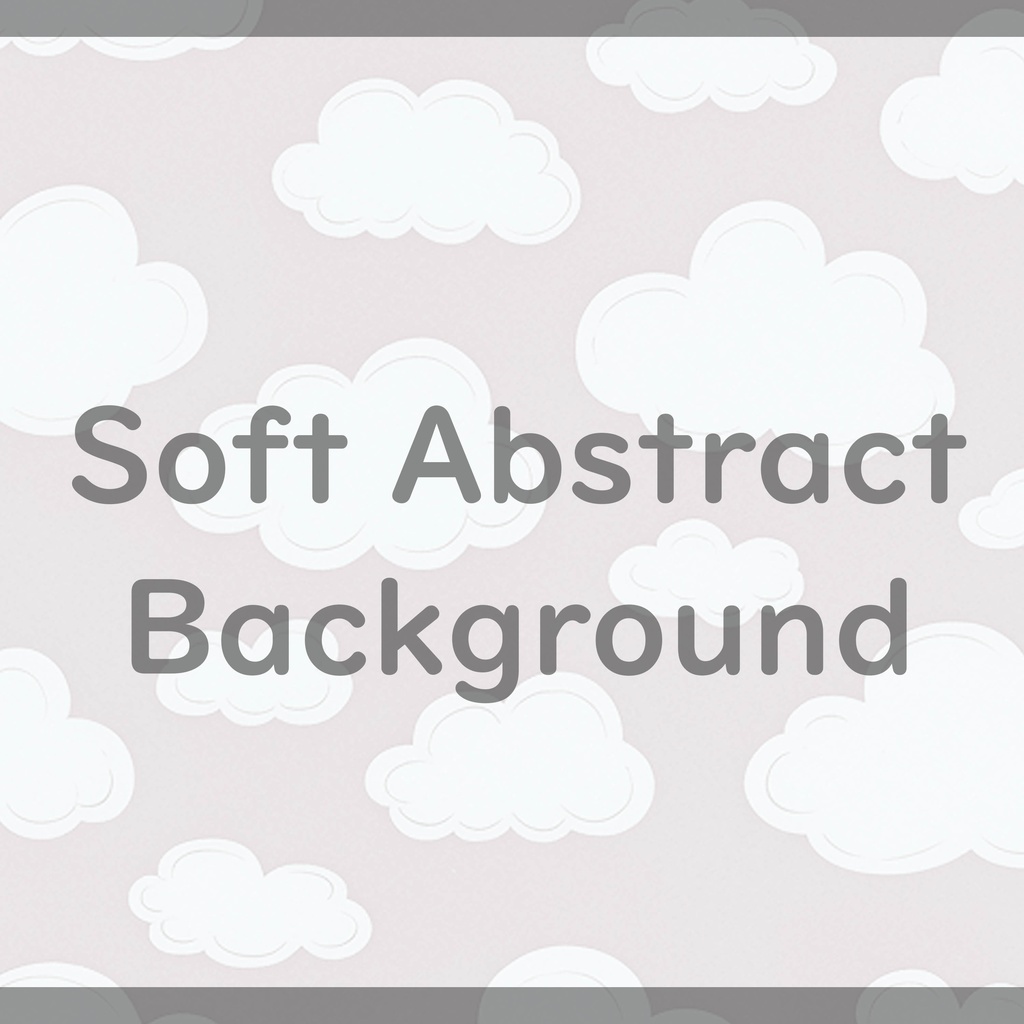 010_やさしい北欧タッチのふんわり雲空イラスト背景素材｜ナチュラルスカイデザイン