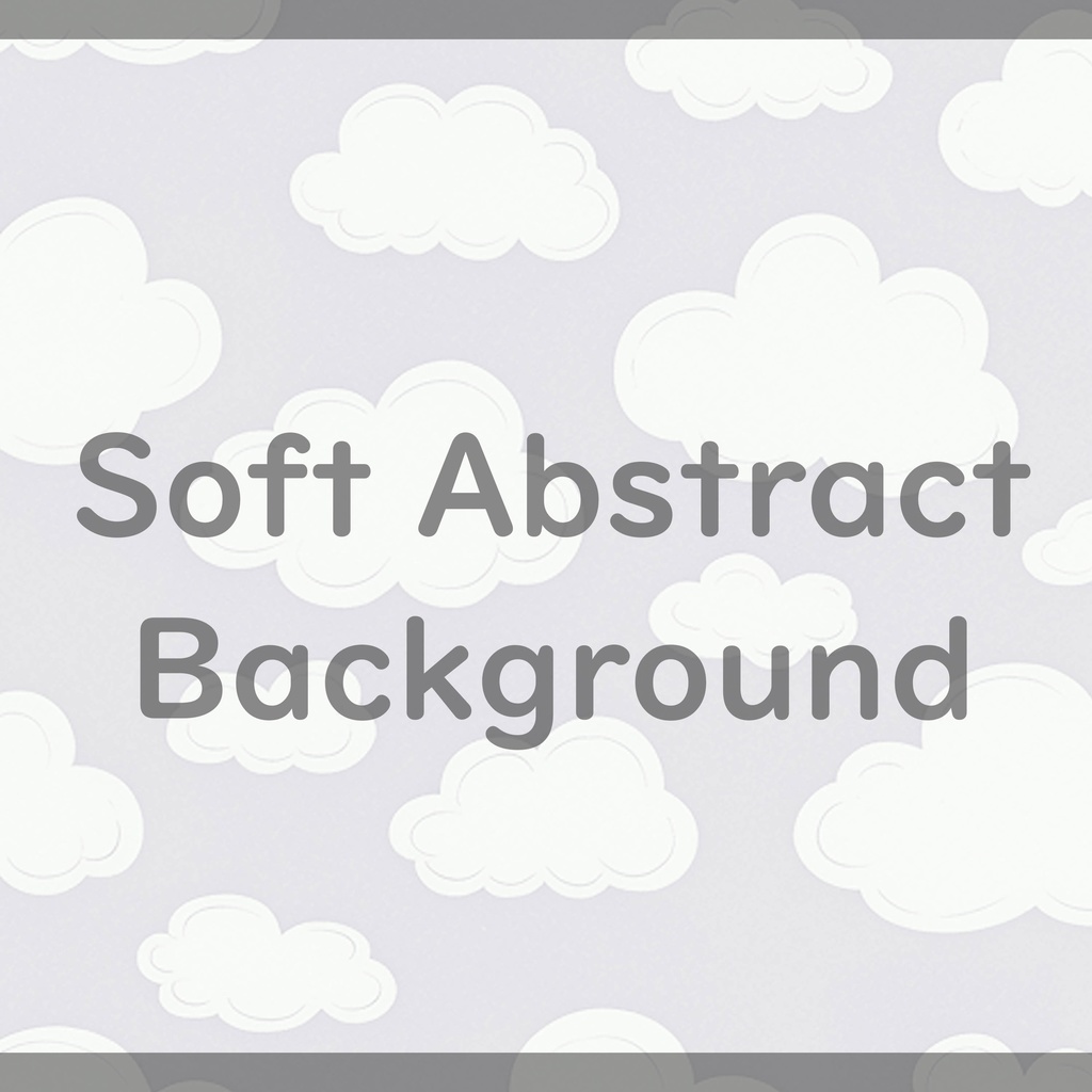 011_やさしい北欧タッチのふんわり雲空イラスト背景素材｜ナチュラルスカイデザイン