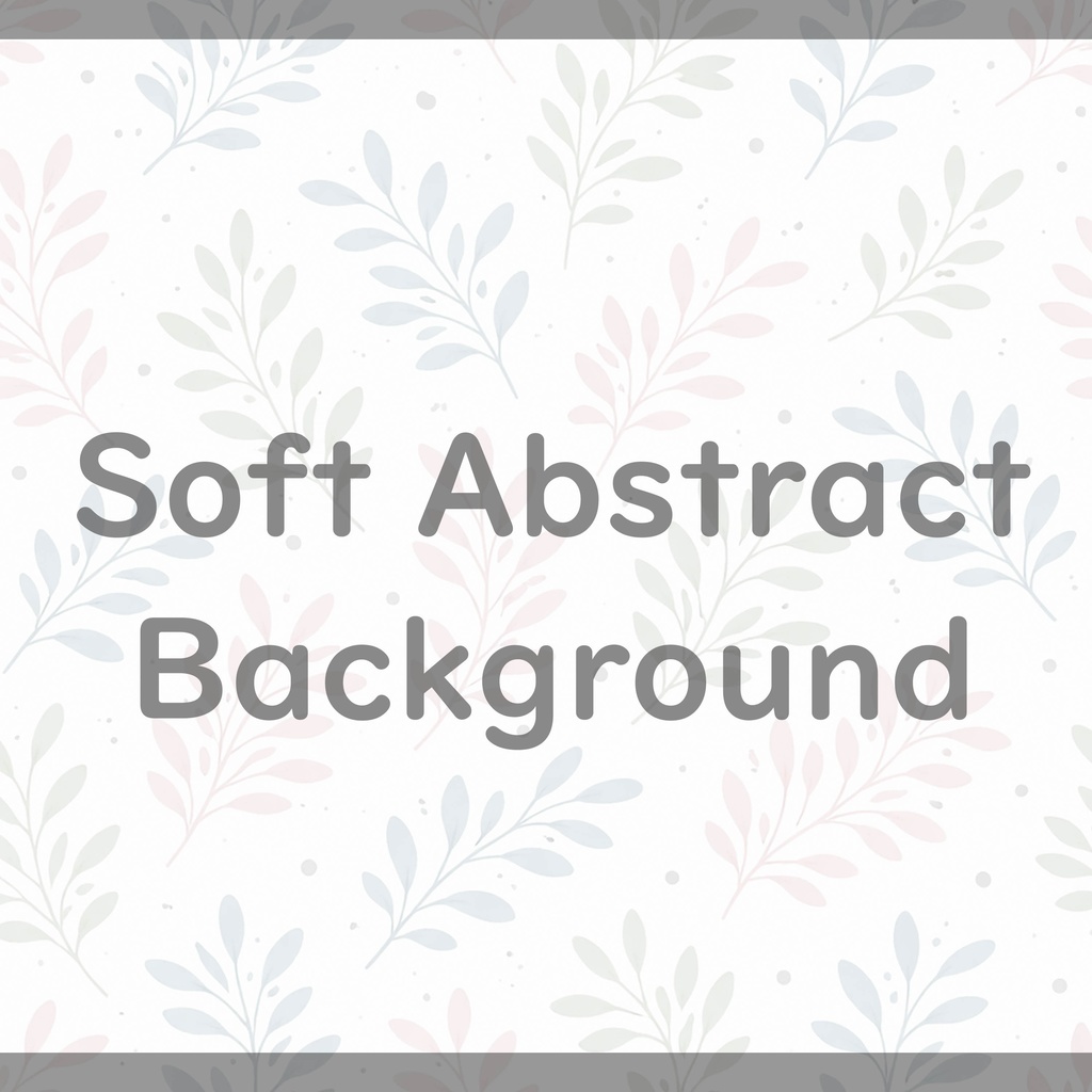 07_やさしいパステル葉っぱ背景｜ナチュラル植物テクスチャ