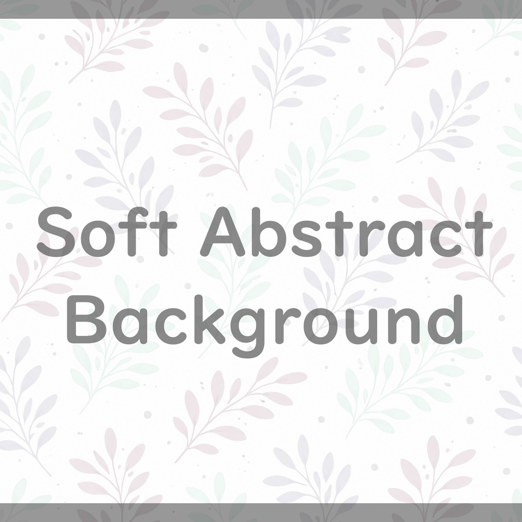 010_やさしいパステル葉っぱ背景｜ナチュラル植物テクスチャ