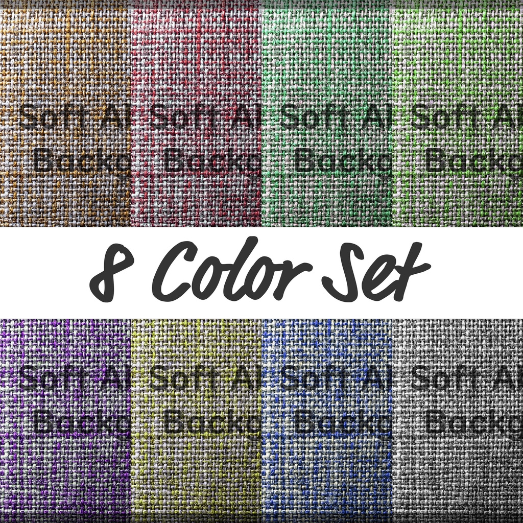 01_落ち着きリネングリッド背景｜自然素材テクスチャ（8色セット）