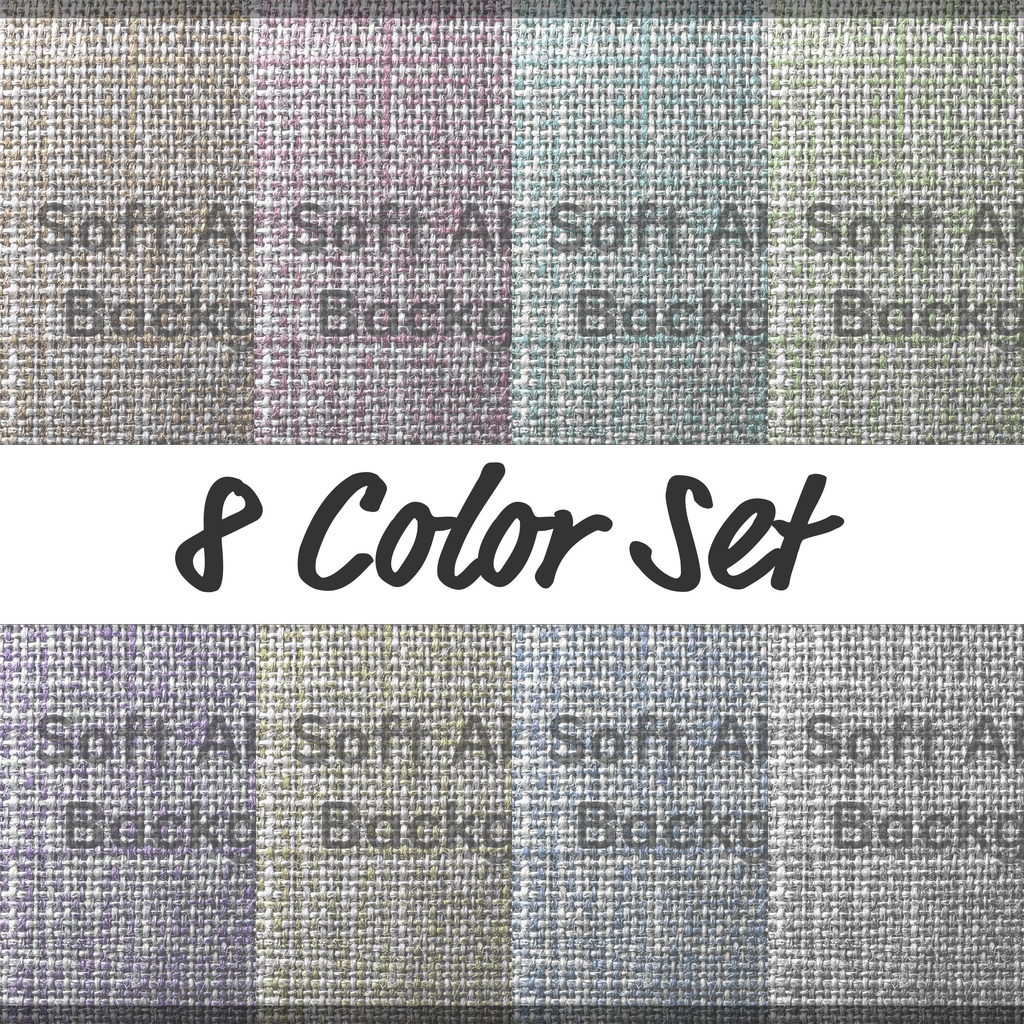 02_落ち着きリネングリッド背景｜自然素材テクスチャ（8色セット）