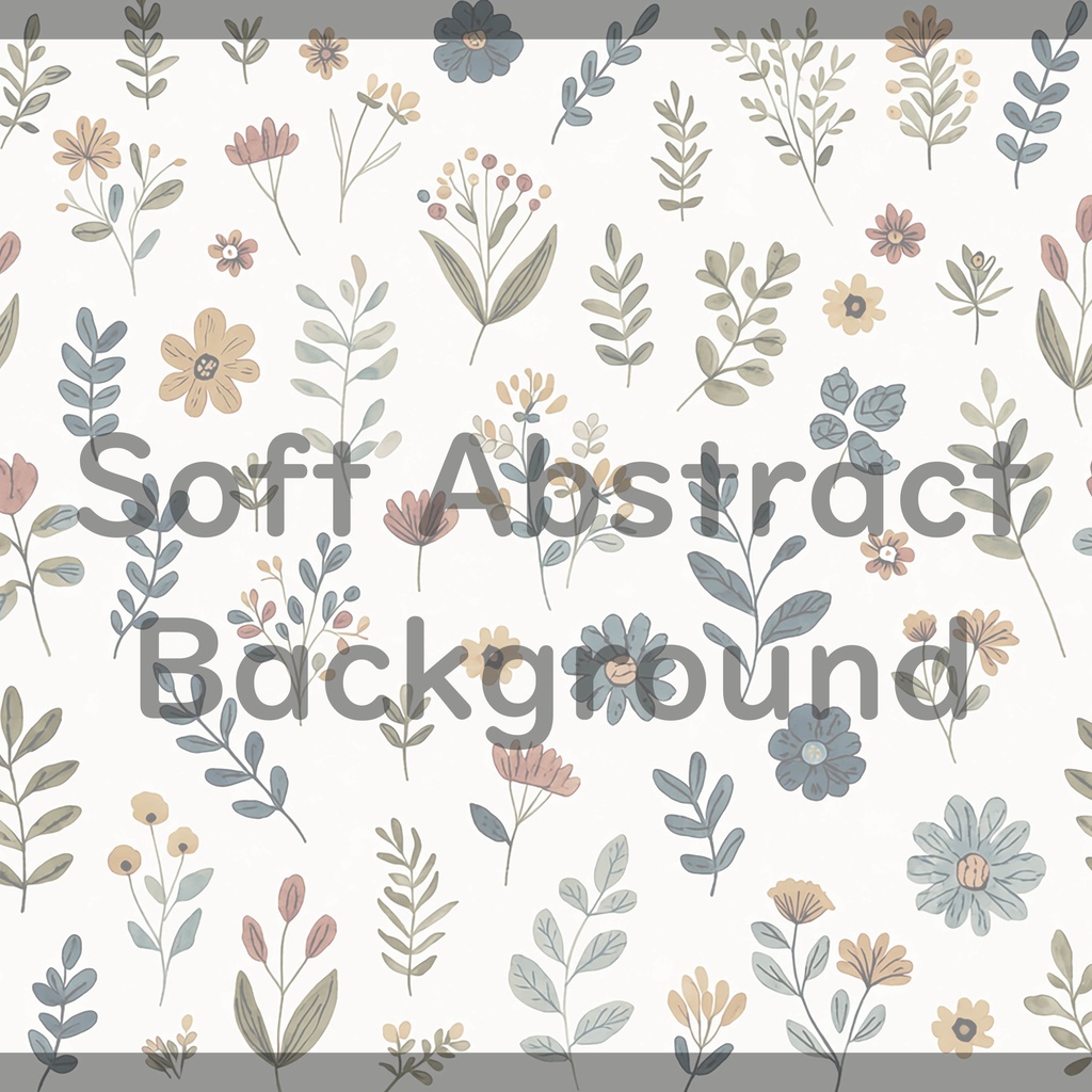 07_ナチュラルボタニカルフラワーパターン背景素材｜やさしい北欧風草花装飾模様