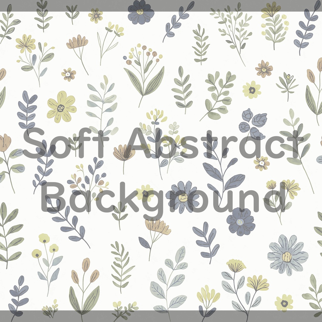 09_ナチュラルボタニカルフラワーパターン背景素材｜やさしい北欧風草花装飾模様