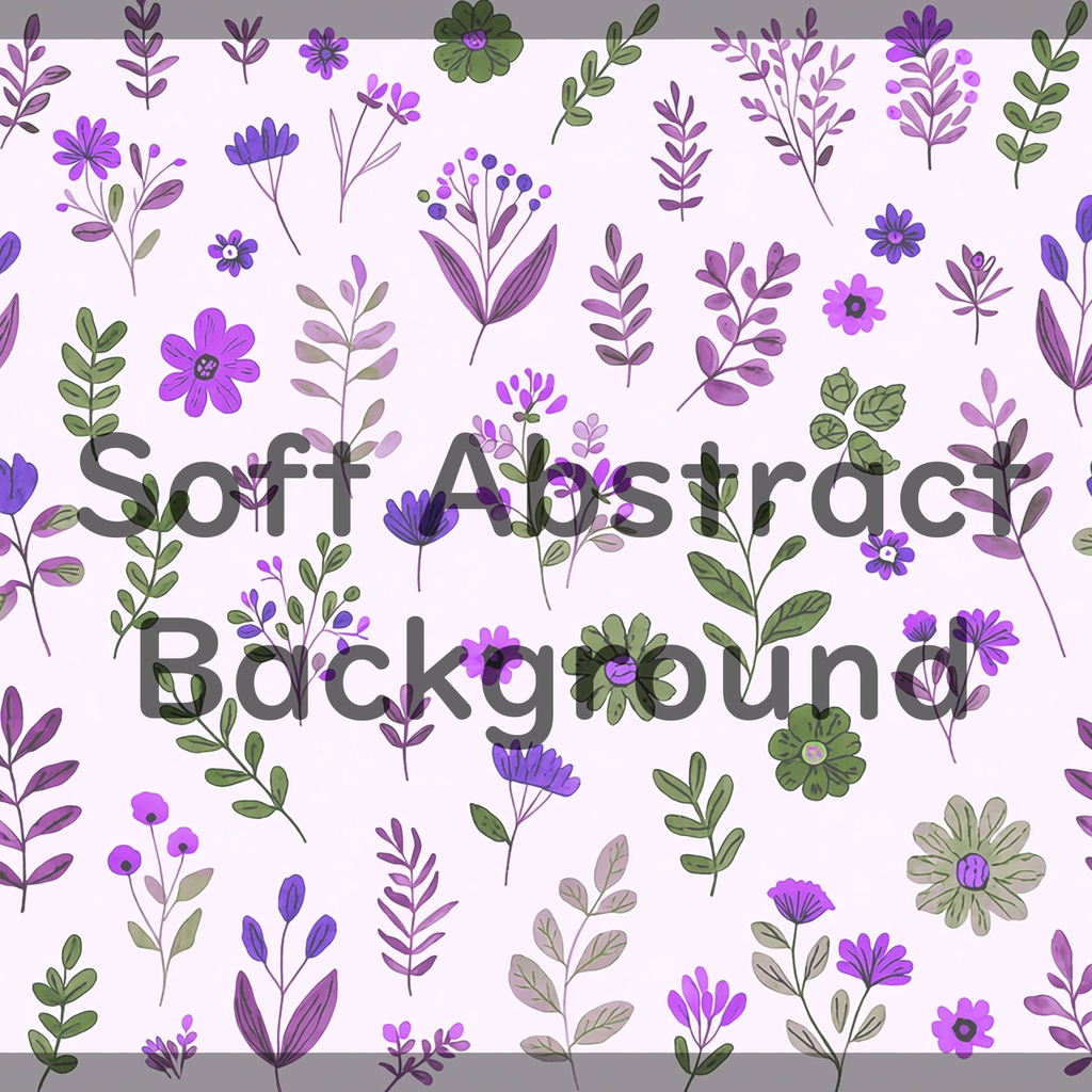 01_ナチュラルボタニカルフラワーパターン背景素材|やさしい北欧風草花装飾模様(8色セット)