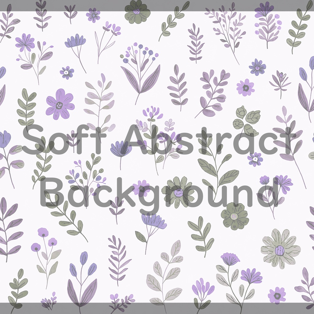 02_ナチュラルボタニカルフラワーパターン背景素材|やさしい北欧風草花装飾模様(8色セット)