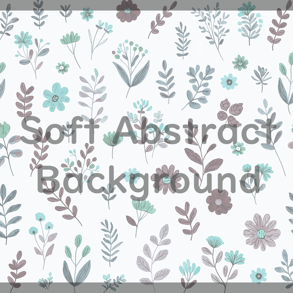 02_ナチュラルボタニカルフラワーパターン背景素材|やさしい北欧風草花装飾模様(8色セット)