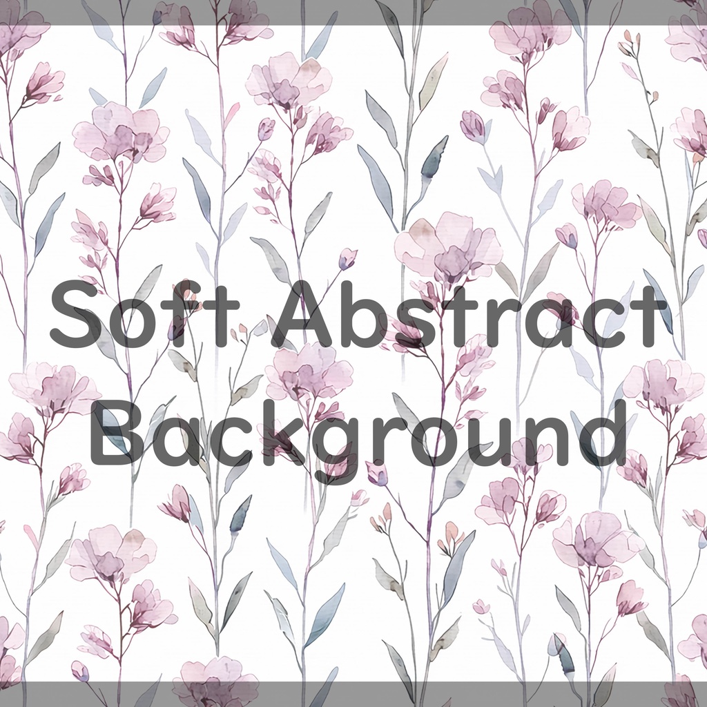 01_やわらか水彩ボタニカルフラワーパターン背景素材|淡色ナチュラル草花模様