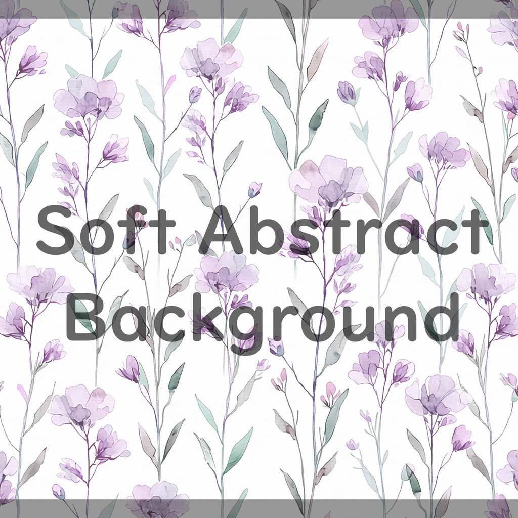 02_やわらか水彩ボタニカルフラワーパターン背景素材|淡色ナチュラル草花模様