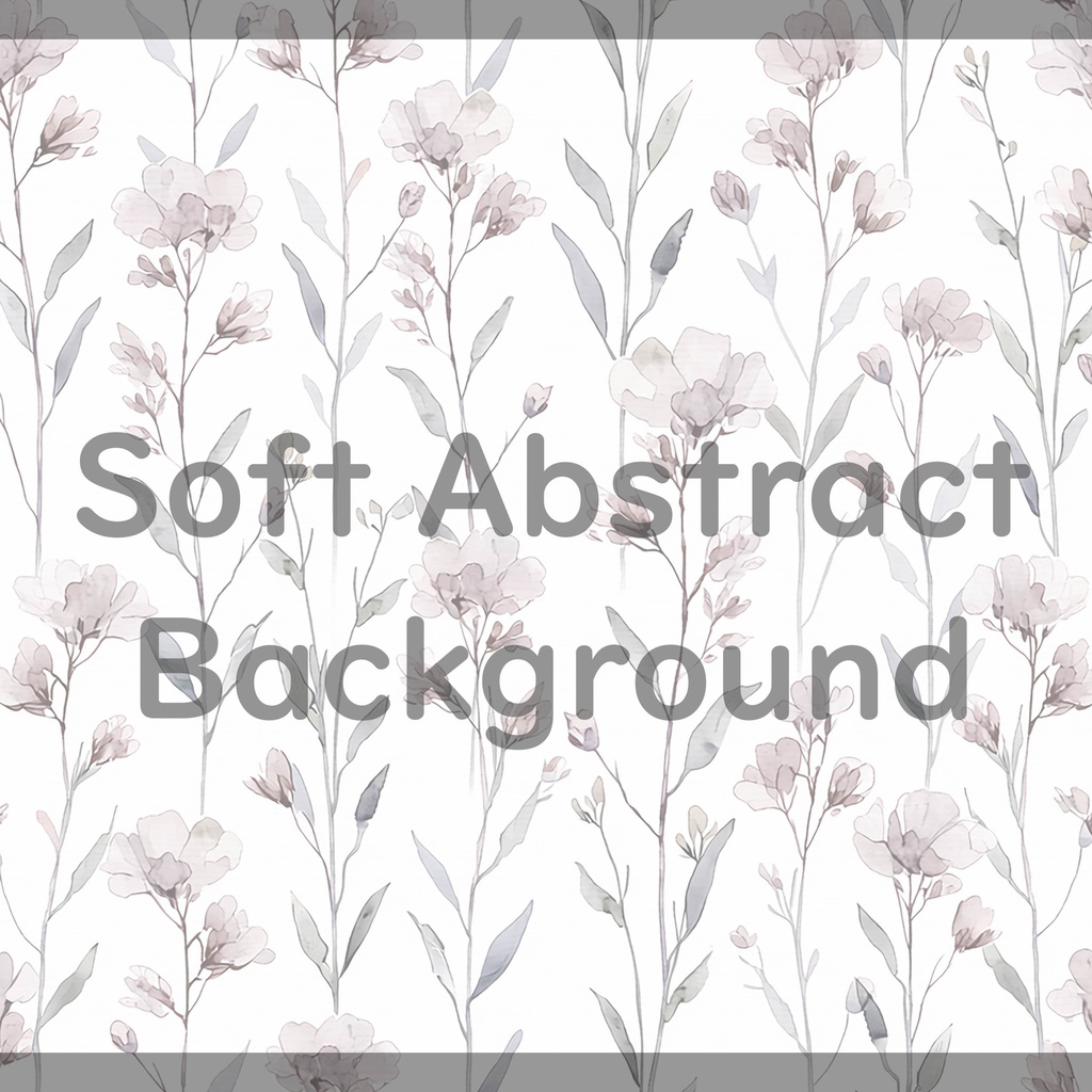 07_やわらか水彩ボタニカルフラワーパターン背景素材|淡色ナチュラル草花模様