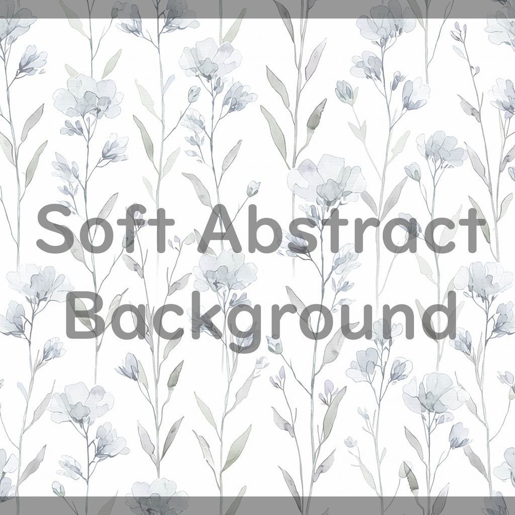 02_やわらか水彩ボタニカルフラワーパターン背景素材|淡色ナチュラル草花模様(8色セット)