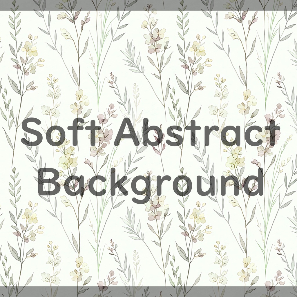 01_淡彩ボタニカルパターン背景素材|やさしい縦流れ草花デザイン(8色セット)