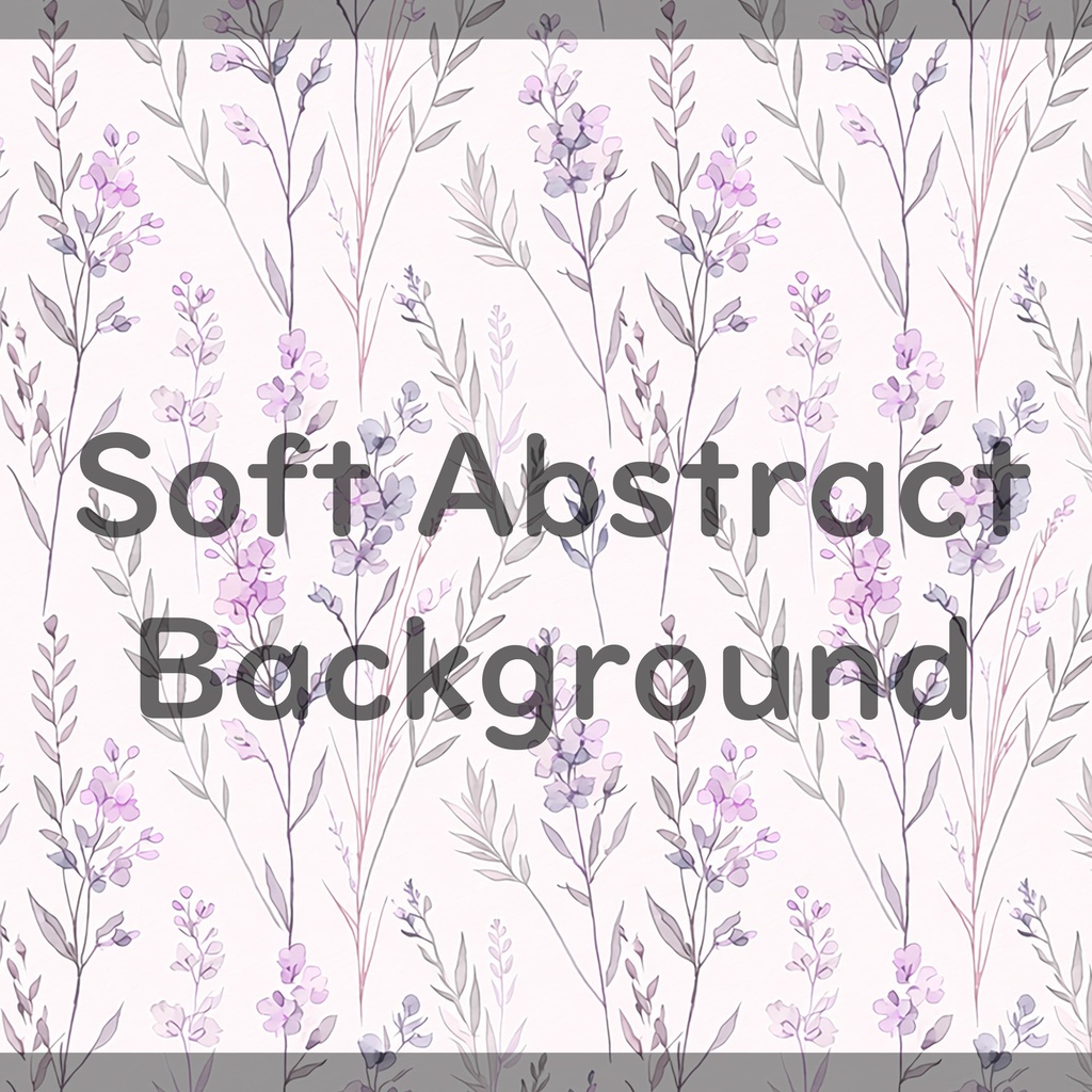 01_淡彩ボタニカルパターン背景素材|やさしい縦流れ草花デザイン(8色セット)
