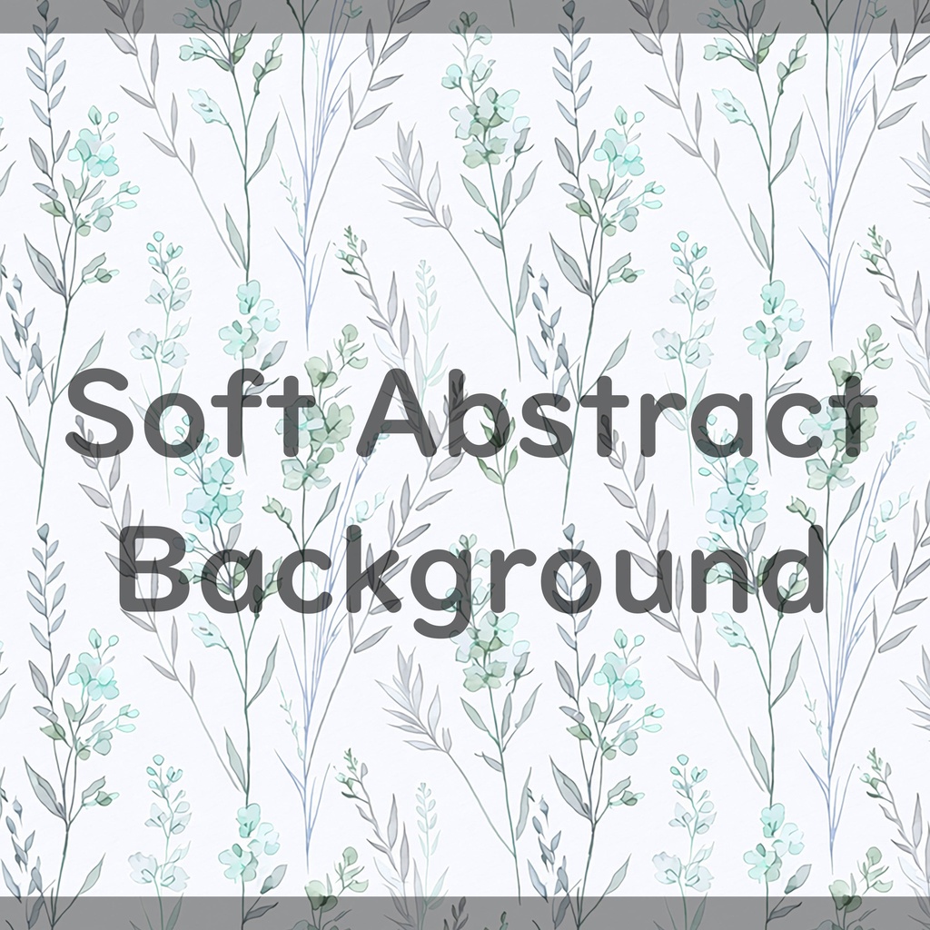 01_淡彩ボタニカルパターン背景素材|やさしい縦流れ草花デザイン(8色セット)