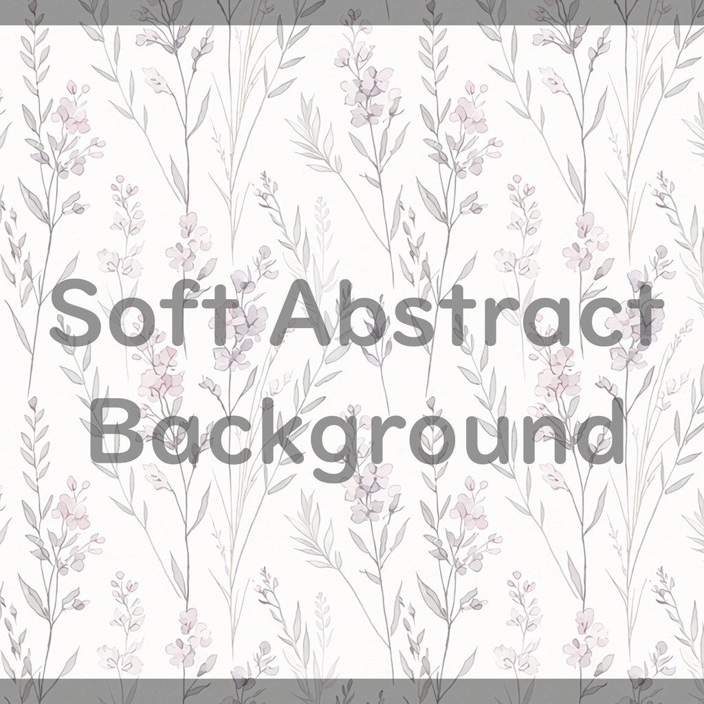 02_淡彩ボタニカルパターン背景素材|やさしい縦流れ草花デザイン(8色セット)