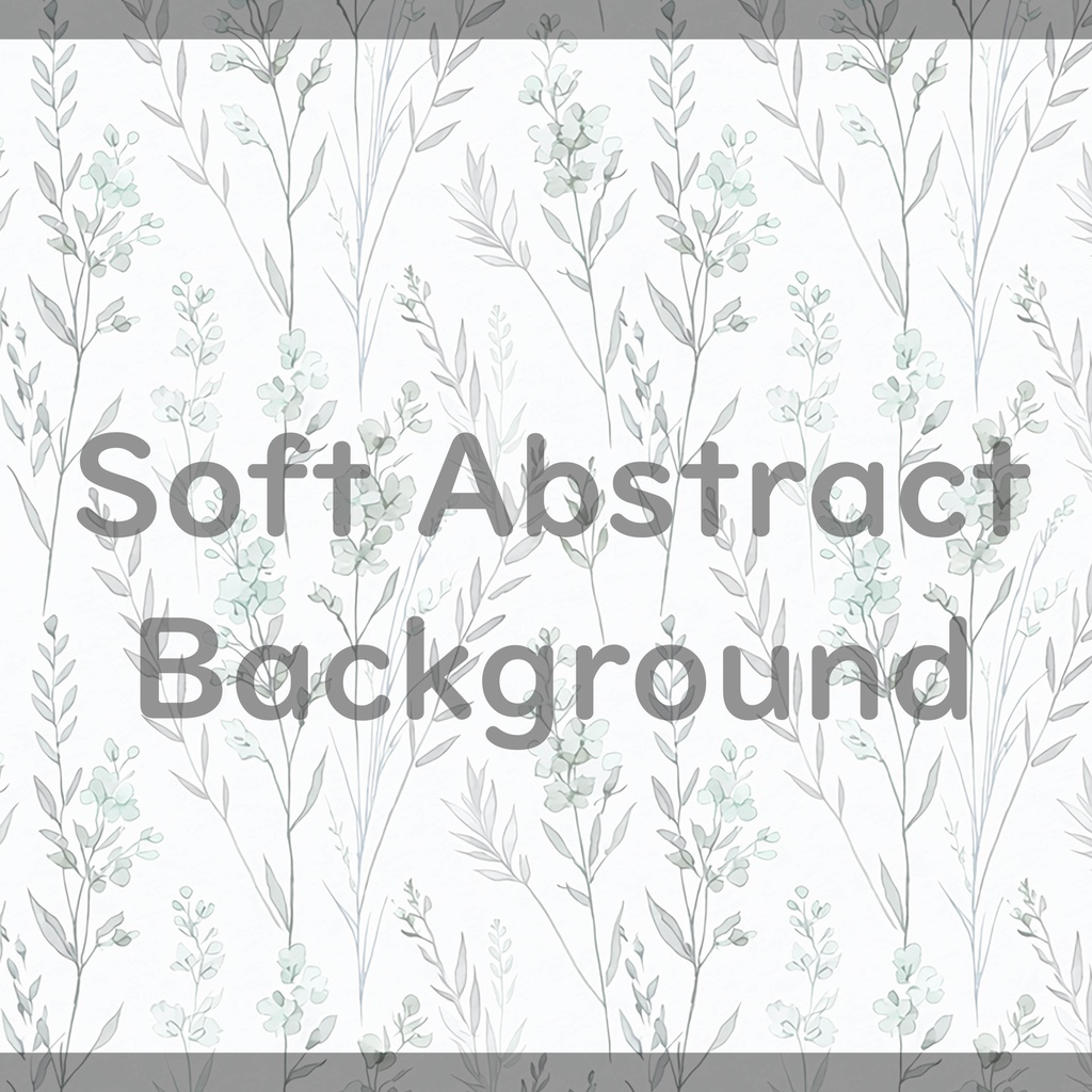 02_淡彩ボタニカルパターン背景素材|やさしい縦流れ草花デザイン(8色セット)