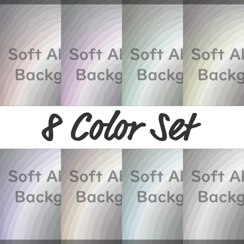02_やさしいレイヤードグラデーション抽象背景素材｜淡彩ホライゾンシェードデザイン（8色セット）