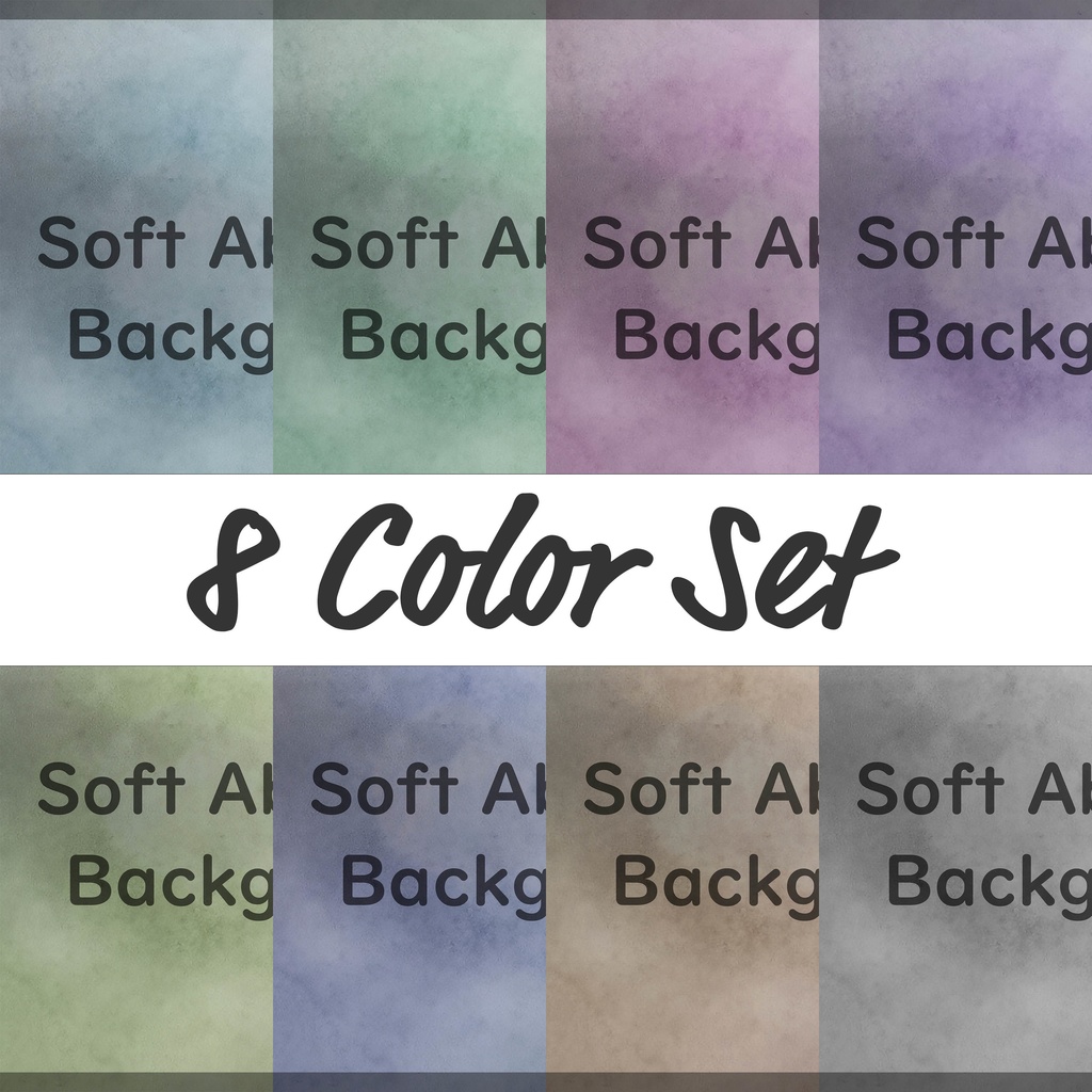 01_やさしいレイヤードグラデーション抽象背景素材｜淡彩ホライゾンシェードデザイン（8色セット）