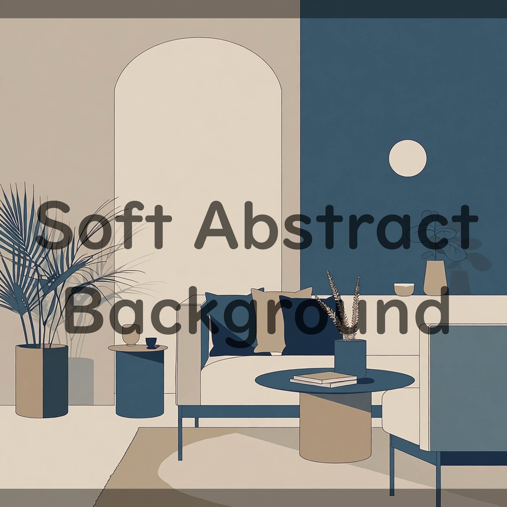 01_静かなモダンリビング空間背景素材｜洗練インテリアシーン