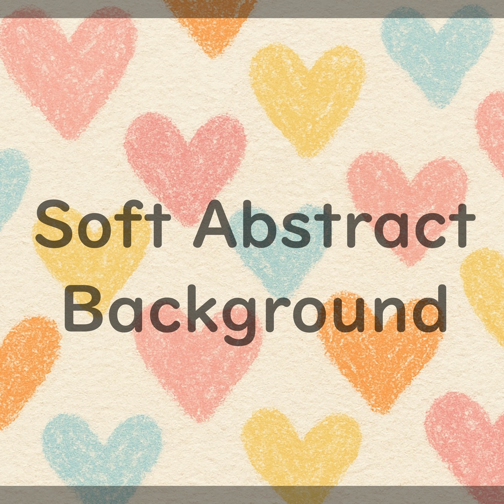 01_やわらかなハートパターン背景素材｜やさしい手描きタッチデザイン