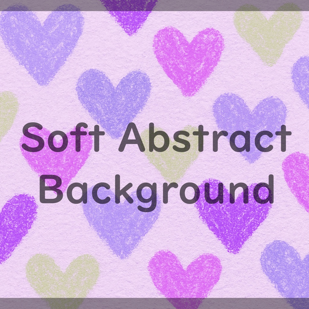 03_やわらかなハートパターン背景素材｜やさしい手描きタッチデザイン