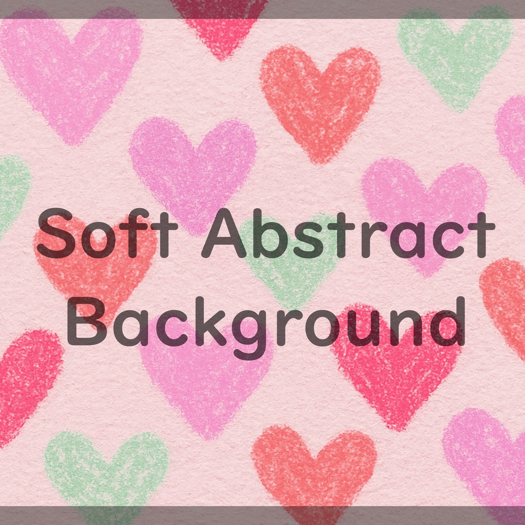 01_やわらかなハートパターン背景素材|やさしい手描きタッチデザイン(8色セット)