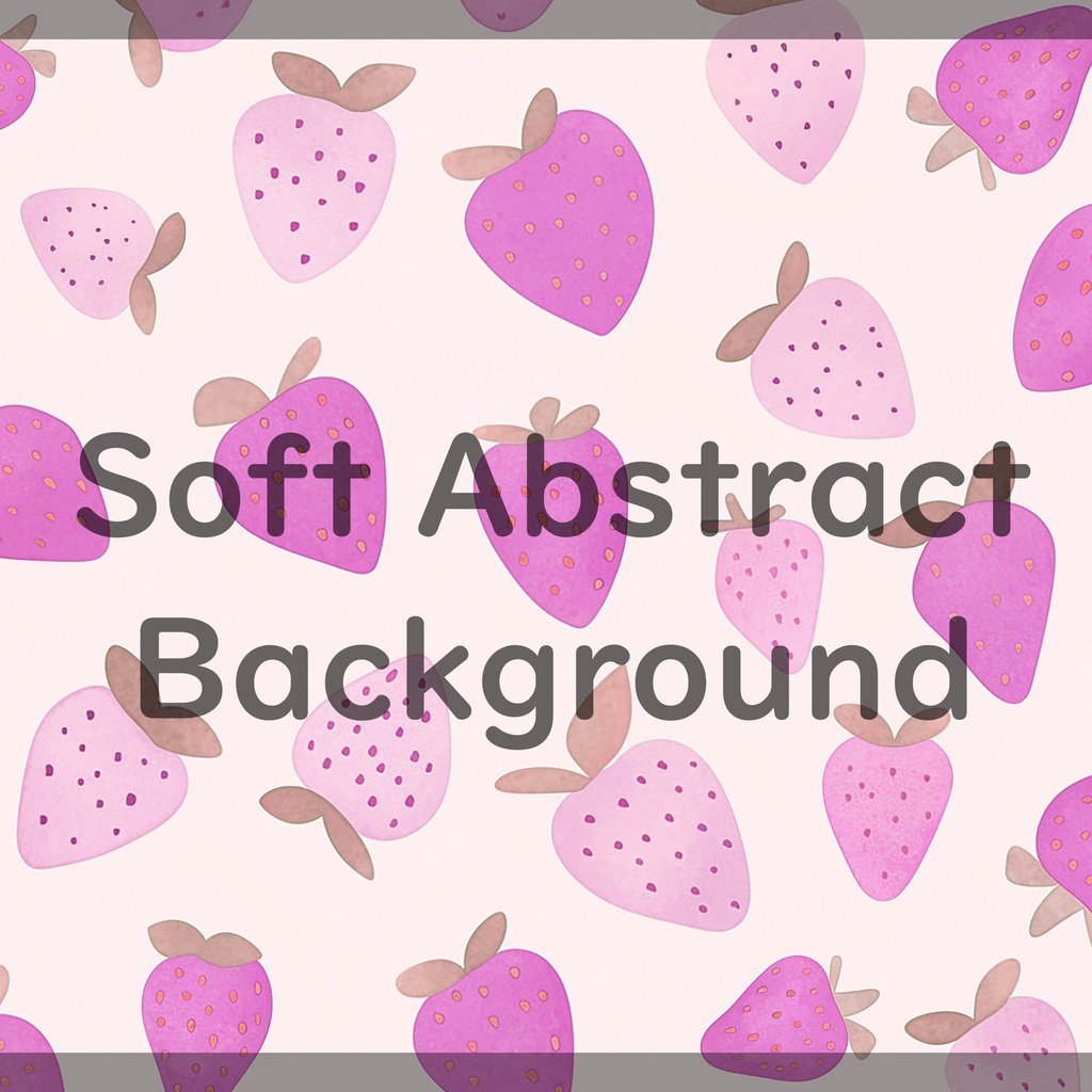 01_かわいいいちごモチーフ背景素材|やさしいフルーツパターン(8色セット)