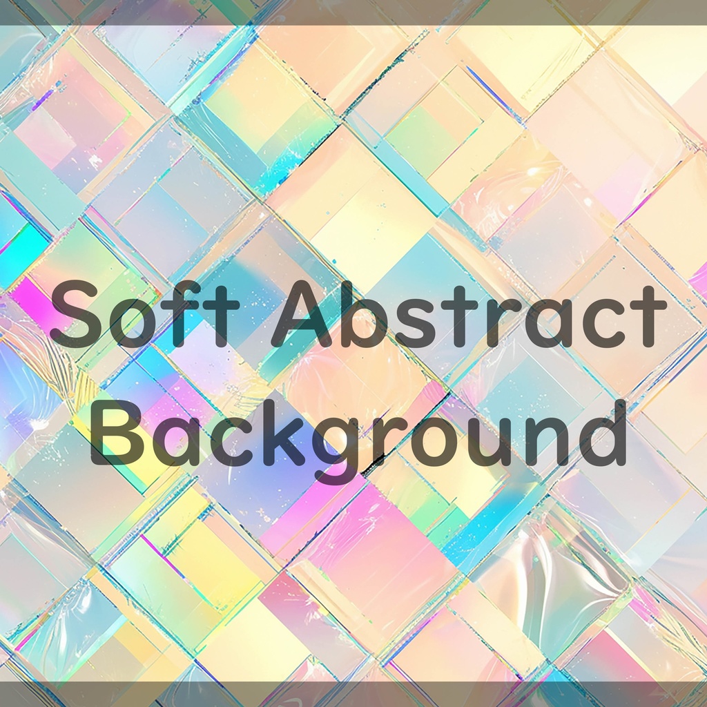 01_光が重なるホログラムタイル背景素材|透明感デザイン(8色セット)