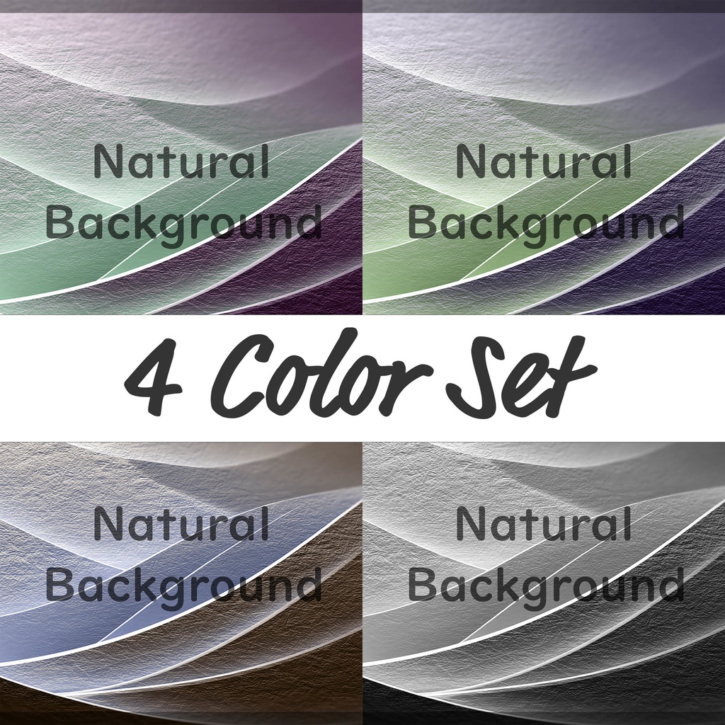 02_上品な重なりウェーブテクスチャ背景素材|立体感レイヤーデザイン(4色セット)