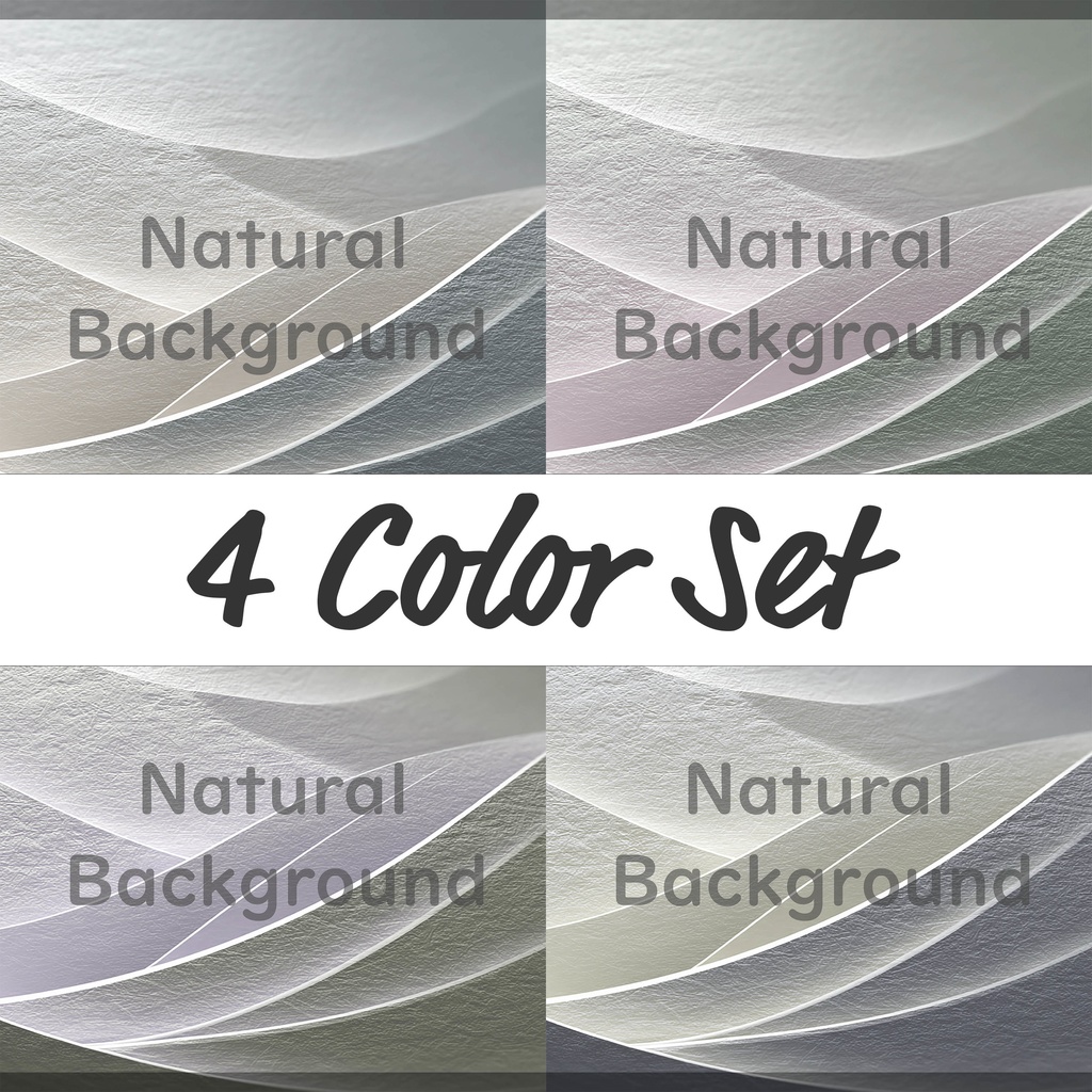 03_上品な重なりウェーブテクスチャ背景素材|立体感レイヤーデザイン(4色セット)