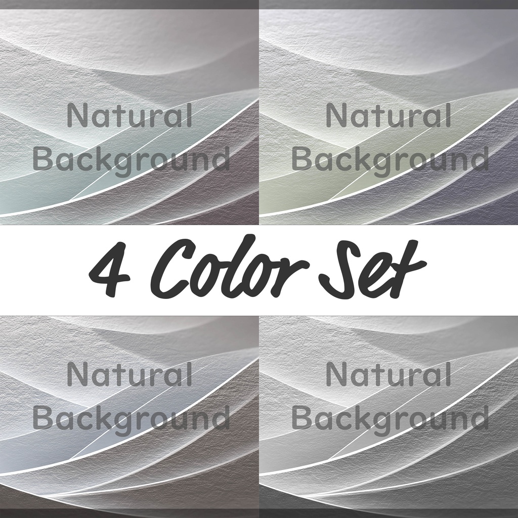 04_上品な重なりウェーブテクスチャ背景素材|立体感レイヤーデザイン(4色セット)