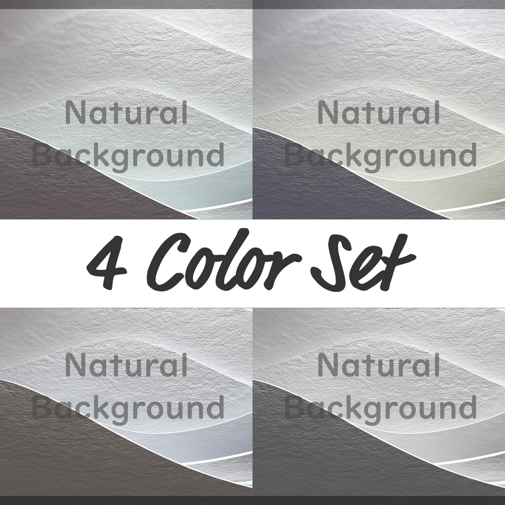 04_上品なレイヤードウェーブテクスチャ背景素材｜洗練立体デザイン（4色セット）