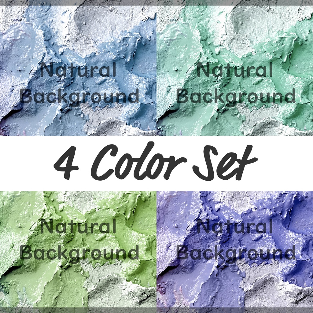 01_アブストラクトインパストペイント背景素材|立体アートテクスチャデザイン(4色セット)