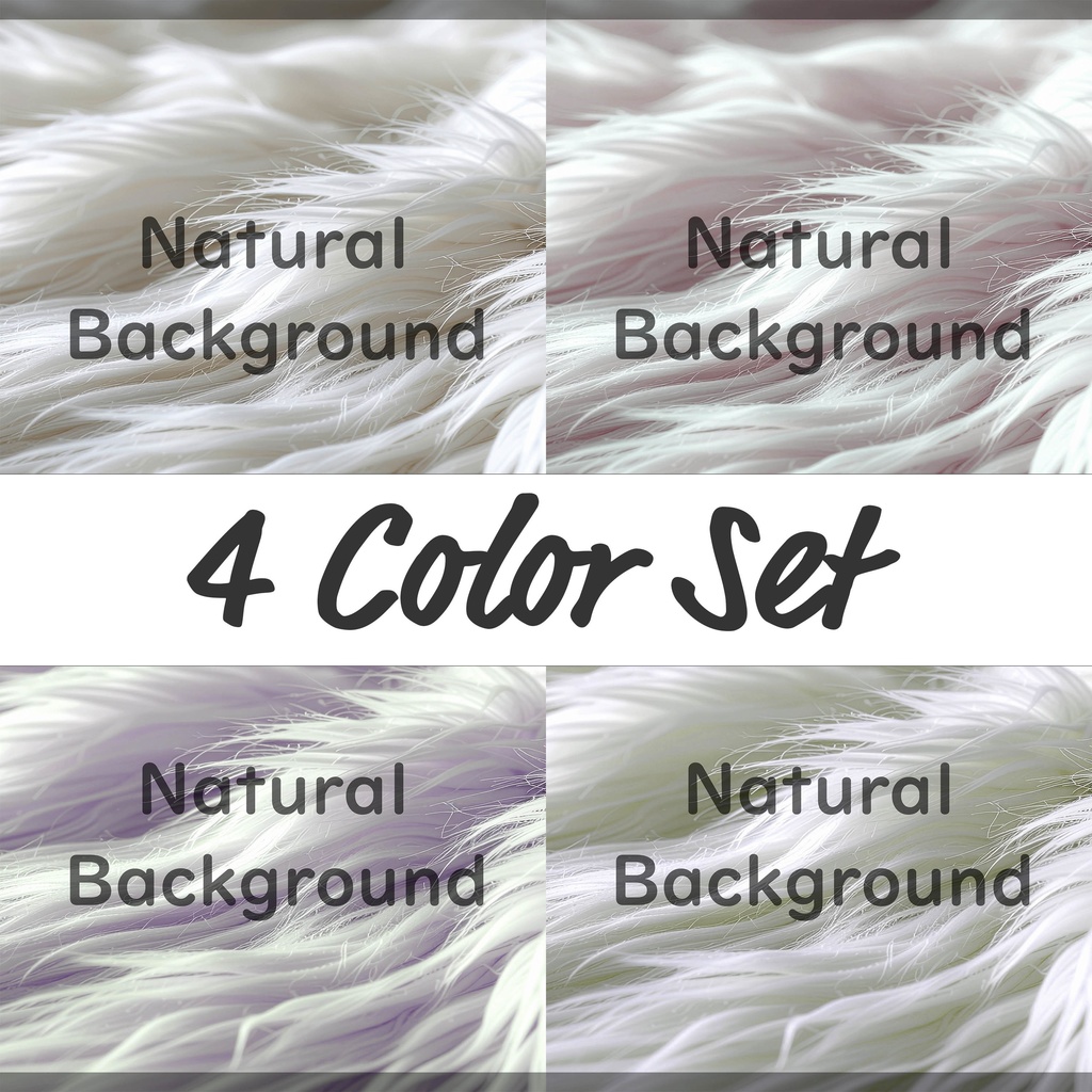 01_ソフトコージーファーテクスチャ背景素材|やわらか質感デザイン(4色セット)