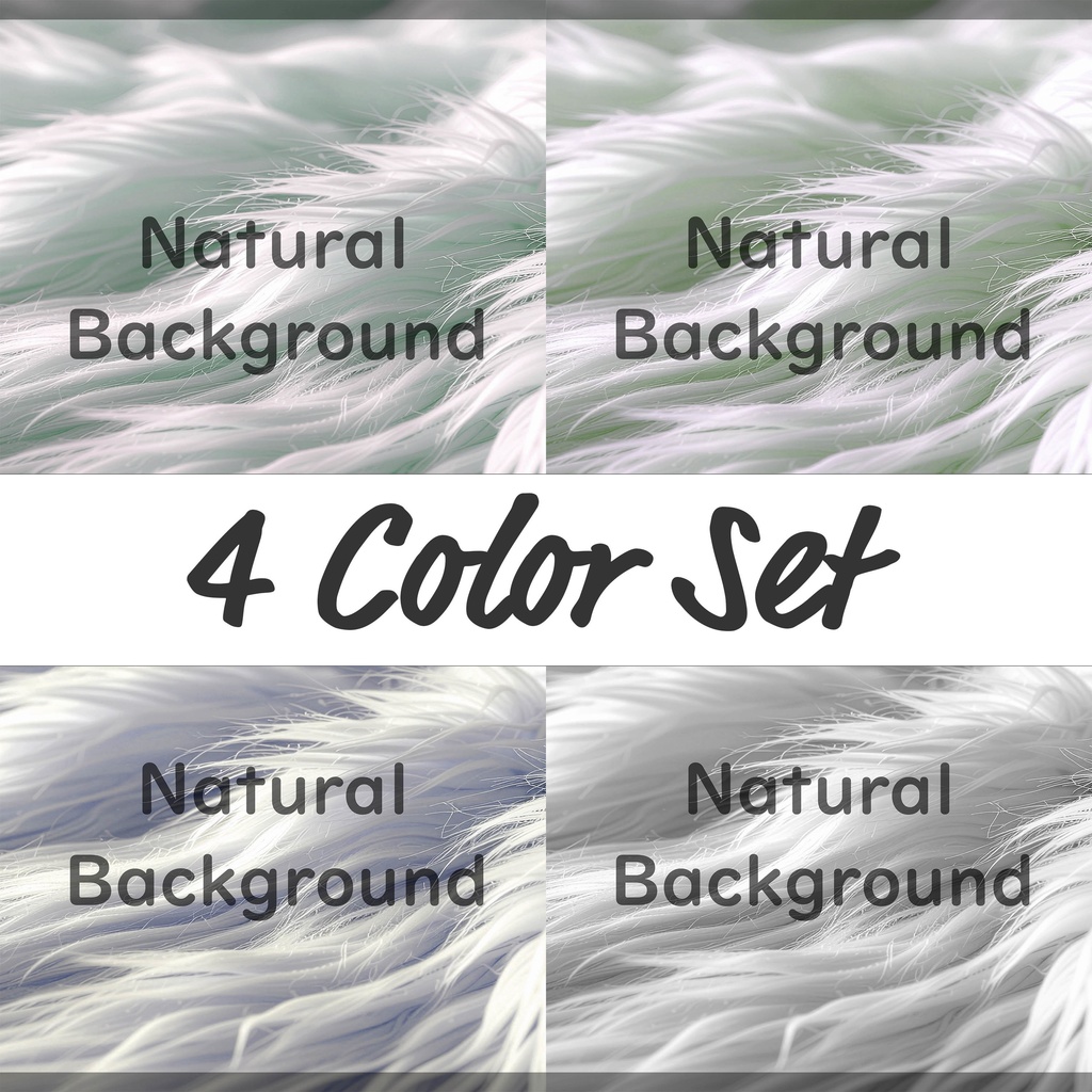 02_ソフトコージーファーテクスチャ背景素材|やわらか質感デザイン(4色セット)